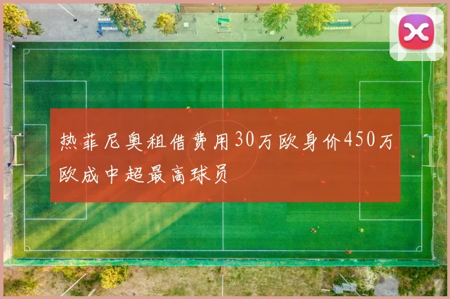 热菲尼奥租借费用30万欧身价450万欧成中超最高球员